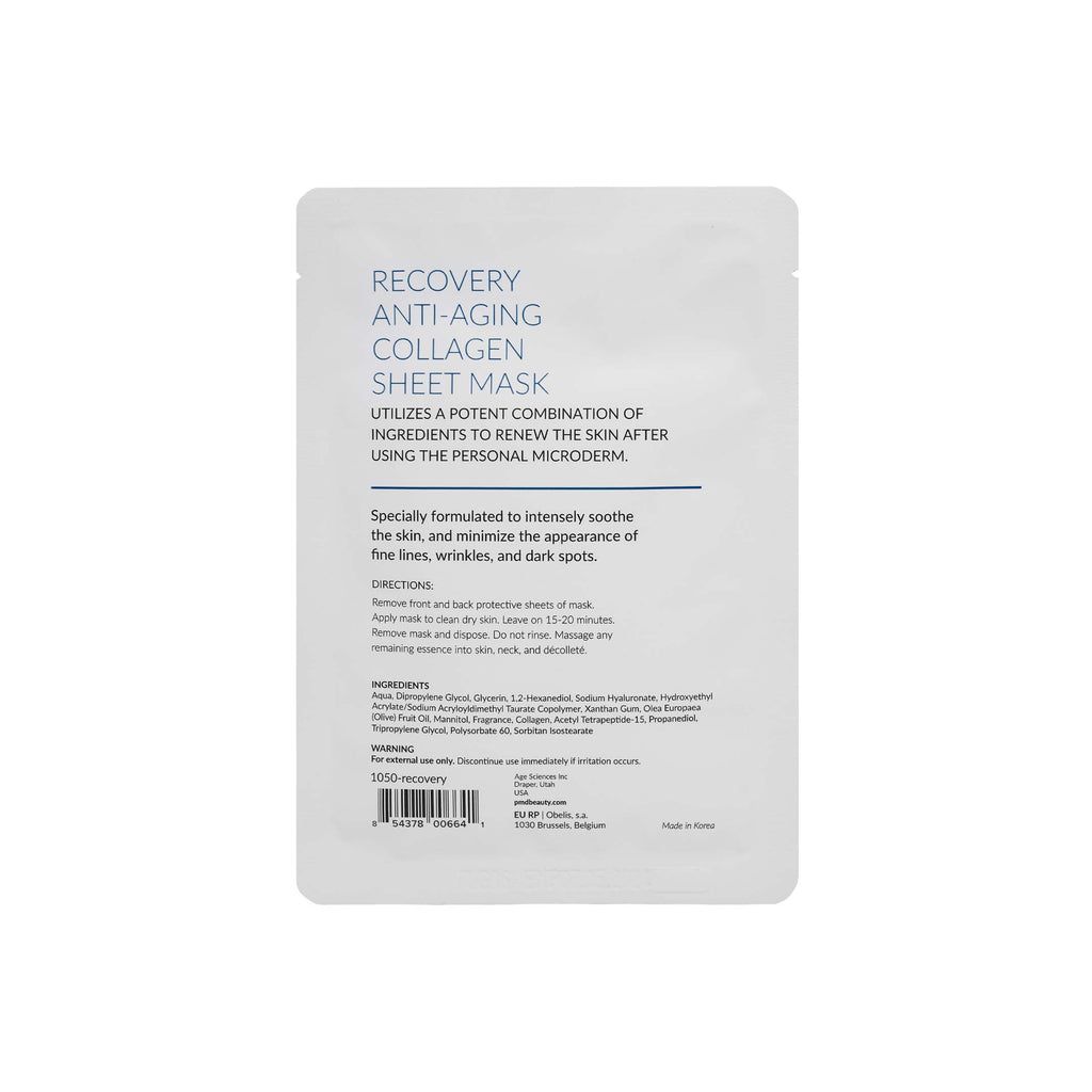 PMD Recovery Masque Tissu au Collagène Anti-âge