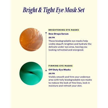 BRIGHT & TIGHT BIODEGRADABLE EYE MASK QUARTET