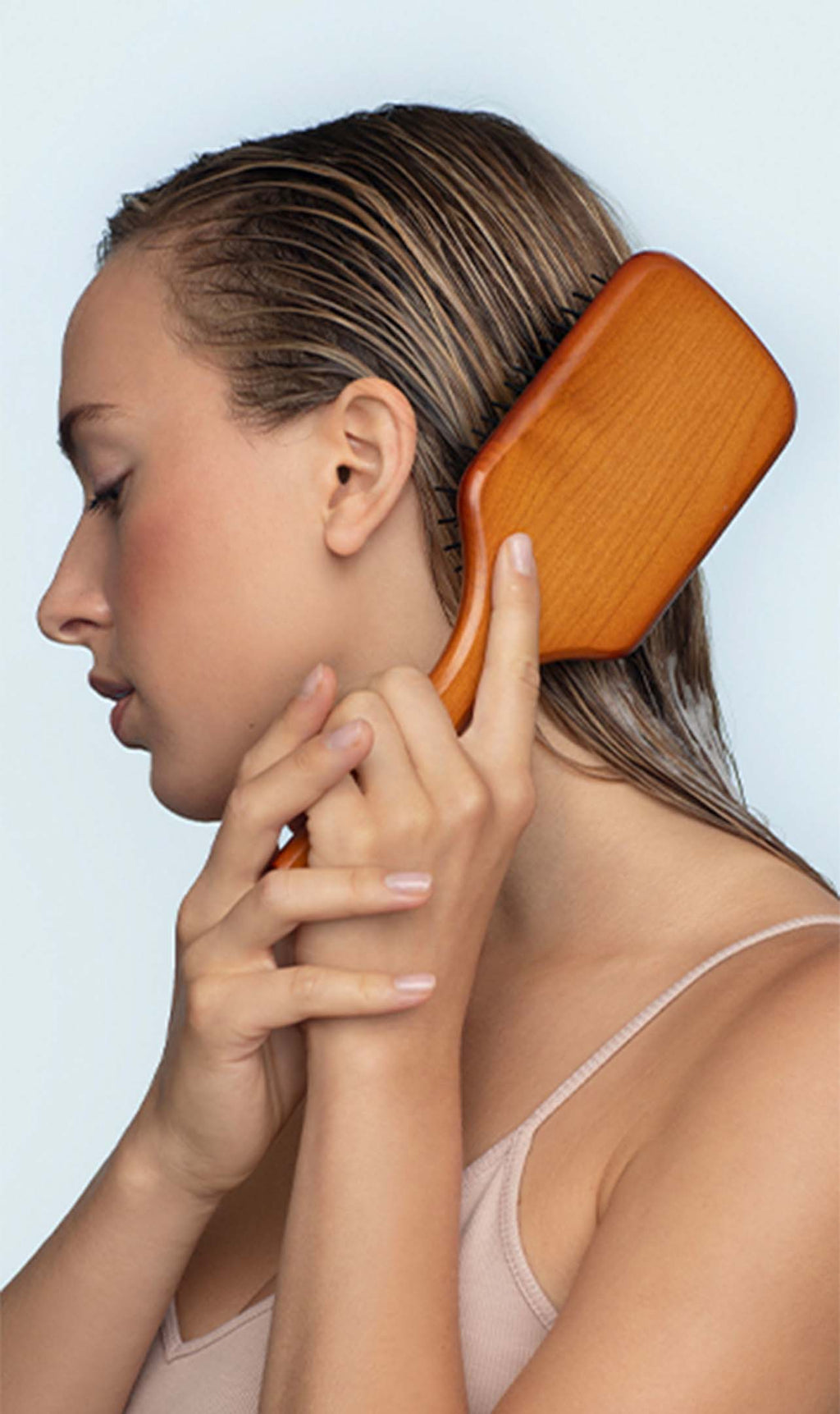 Brosse plate en bois