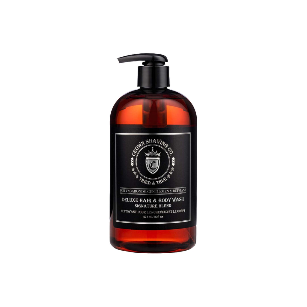 Crown Shaving Gel Douche Deluxe pour Cheveux et Corps 473 ml / 16 fl oz