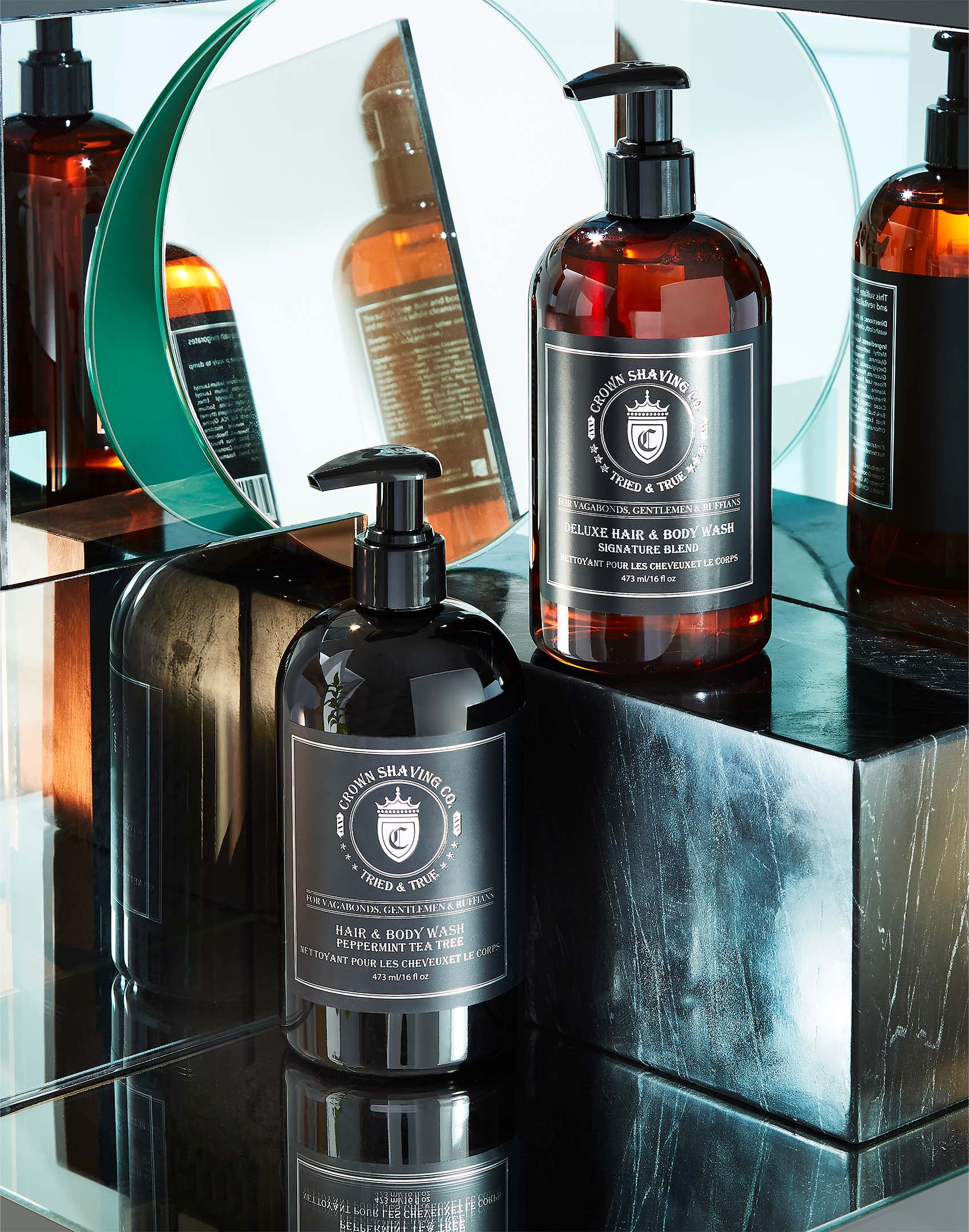 Crown Shaving Gel Douche Deluxe pour Cheveux et Corps 473 ml / 16 fl oz