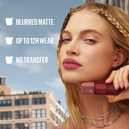 Maybelline Teddy Tint, teinte douce pour les lèvres, sensation de légèreté, 12 heures de port, fini transparent ou flou, Knee High, 5.4 ml