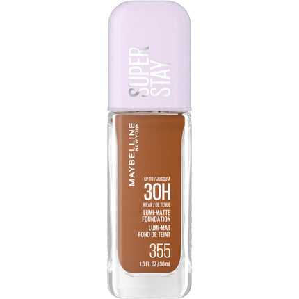 Maybelline New York Super Stay Lumi Matte Foundation, Up to 30H Wear, Luminous Matte, Buildable Coverage, Amino Acids, 355, 35 ml