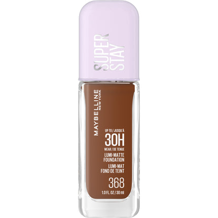 Maybelline New York Super Stay Lumi Matte Foundation, Up to 30H Wear, Luminous Matte, Buildable Coverage, Amino Acids, 368, 35 ml