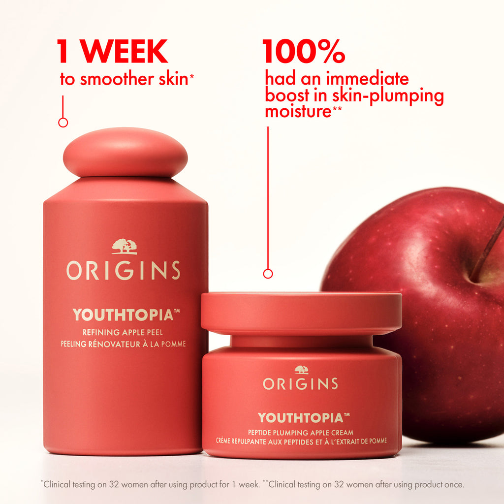Hydratant repulpant pour le visage aux peptides et à l’extrait de pomme
YOUTHTOPIA™