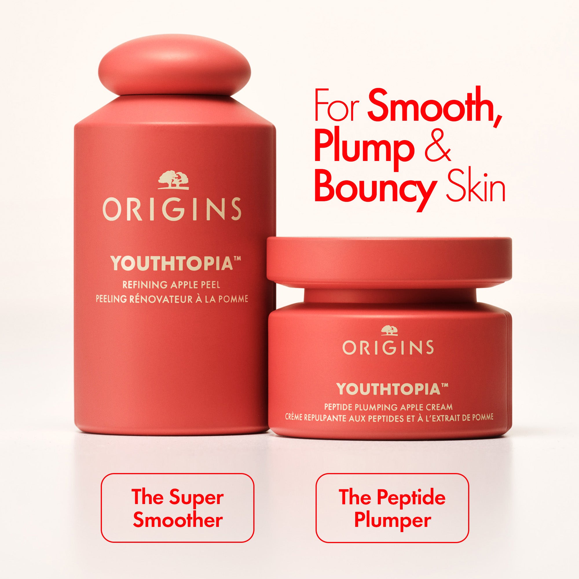 Hydratant repulpant pour le visage aux peptides et à l’extrait de pomme
YOUTHTOPIA™