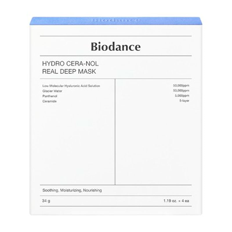 Biodance Hydro Cera-nol Real Masque Profond 34g - 1 BOÎTE / 4 PCS