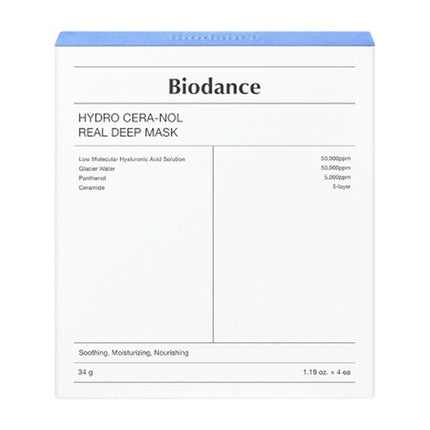 Biodance Hydro Cera-nol Real Deep Mask 34g - 1 BOX / 4 PCS