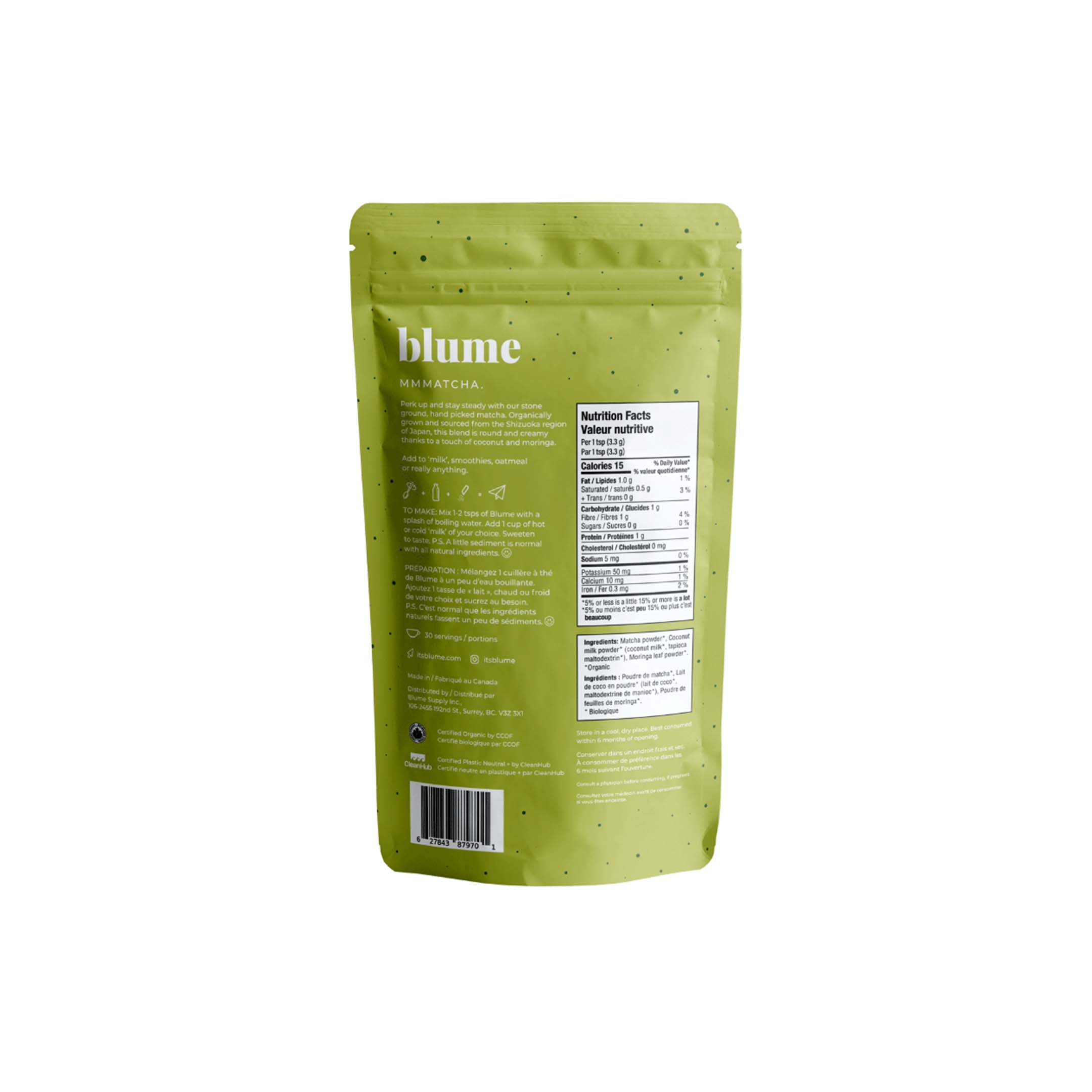 Mélange Matcha à La Noix De Coco