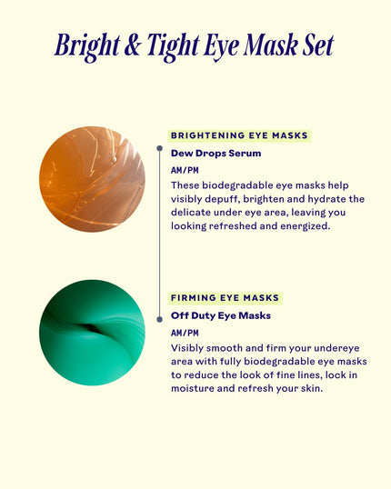 BRIGHT & TIGHT BIODEGRADABLE EYE MASK QUARTET