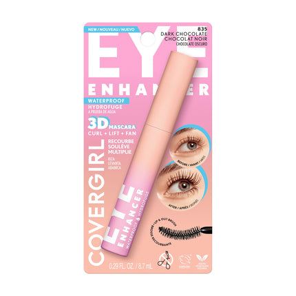 Mascara 3D Eye Enhancer Intense Black Waterproof 835