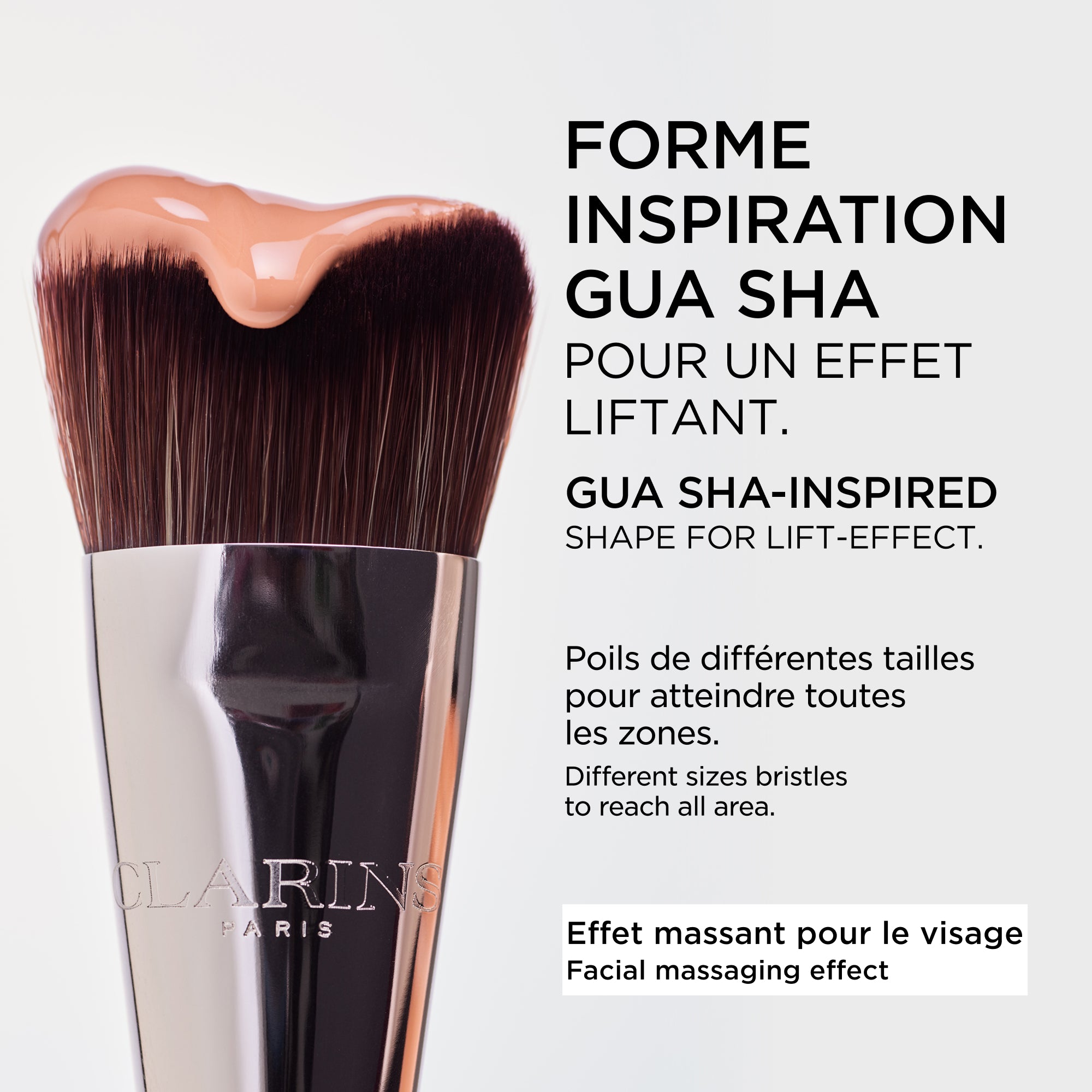 Pinceau fond de teint inspiration Gua Sha