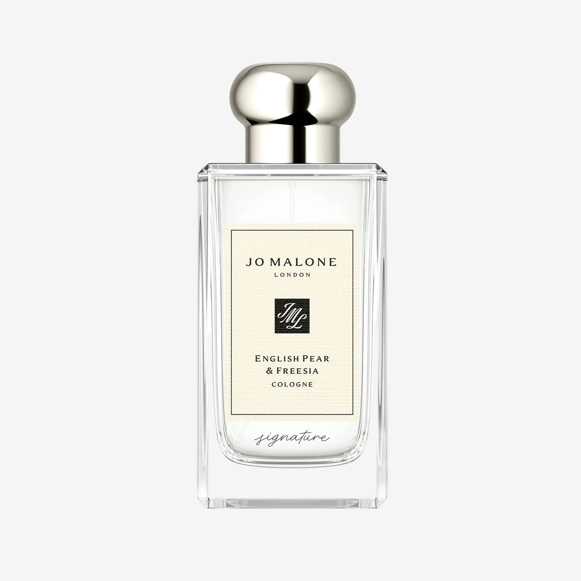 Engraving placement on product – English Pear & Freesia Cologne