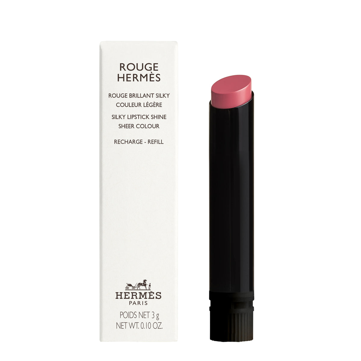 Rouge Hermès, Silky Lipstick Shine refill, Rose Boisé