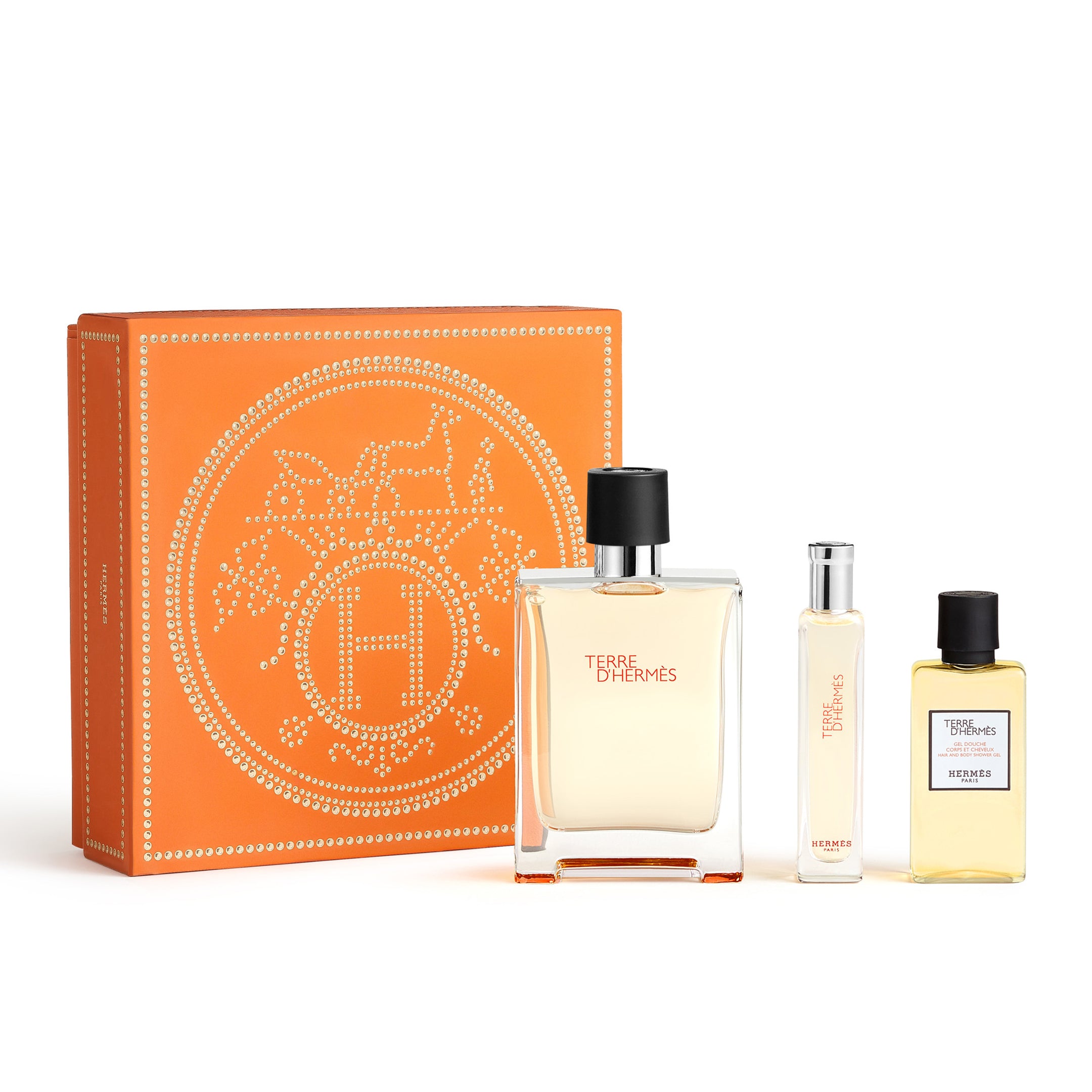 Terre d’Hermès gift set, Eau de Toilette, 100 ml + 15 ml + 40 ml