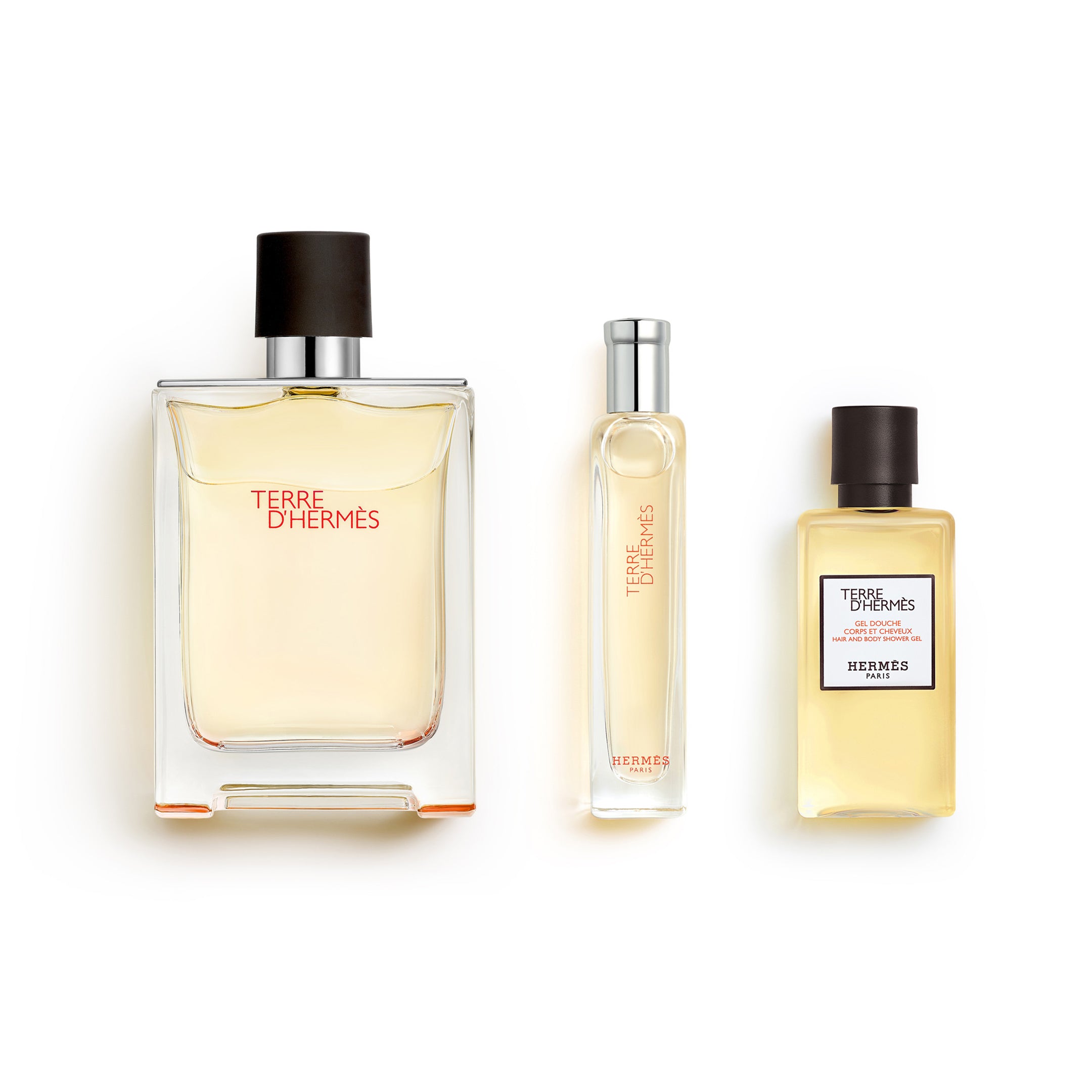 Terre d’Hermès gift set, Eau de Toilette, 100 ml + 15 ml + 40 ml