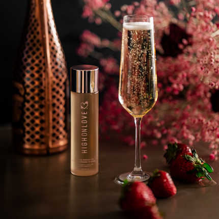Huile de Massage Sensuelle - Fraises et Champagne