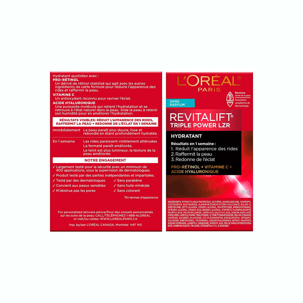 Revitalift Triple Power Lzr Fragrance Free Cream