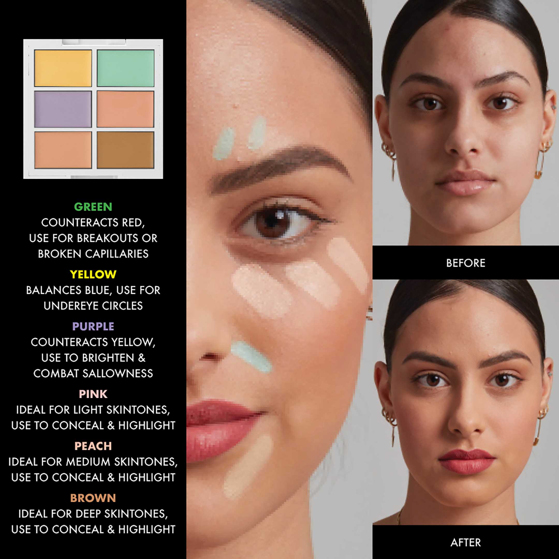Correcteur De Teint, Palette De Correction De Couleur