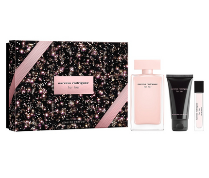 Coffret for her : eau de parfum 100 ml + 10 ml + lait pour le corps 50 ml