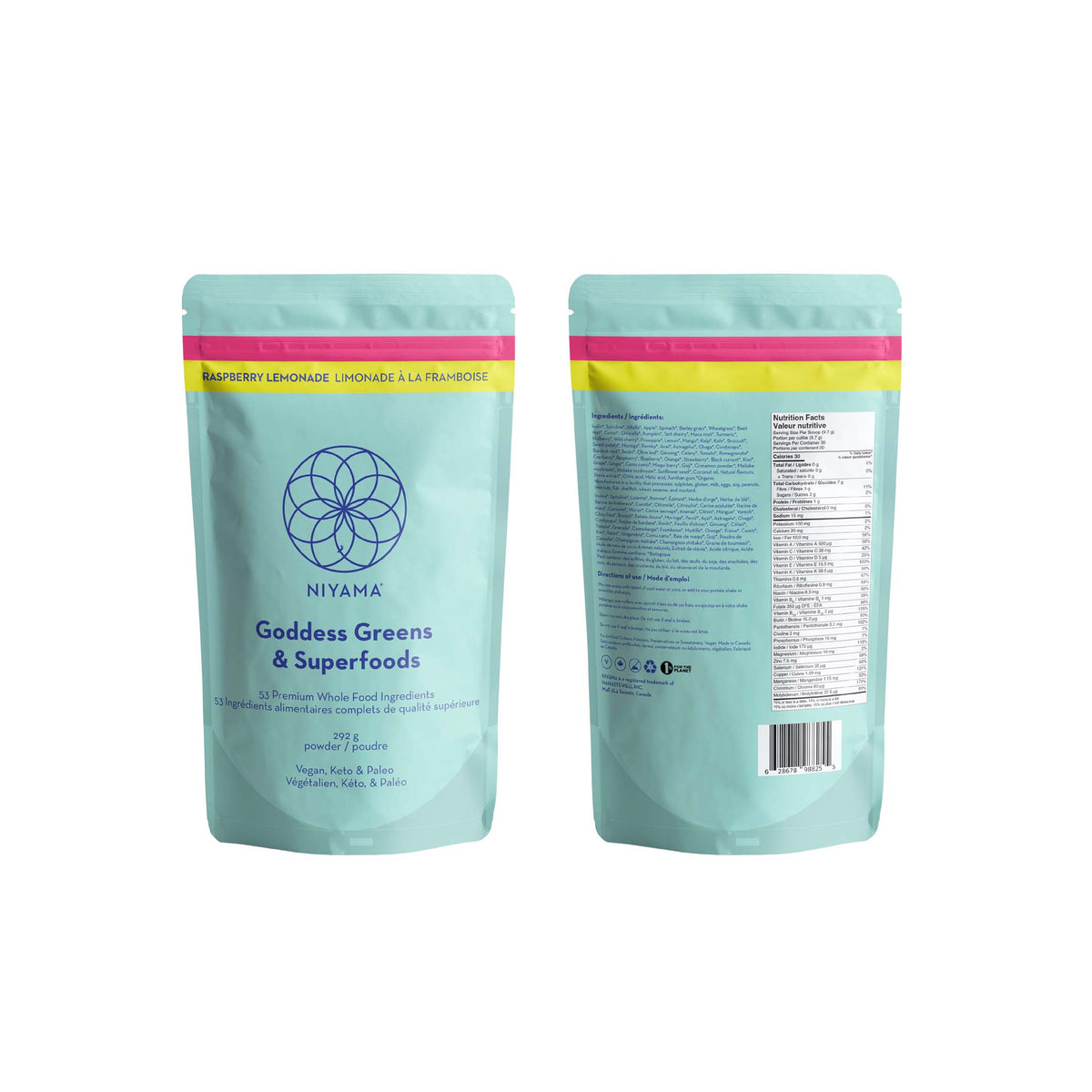 Goddess Greens & Superfoods - Raspberry Lemonade Flavour