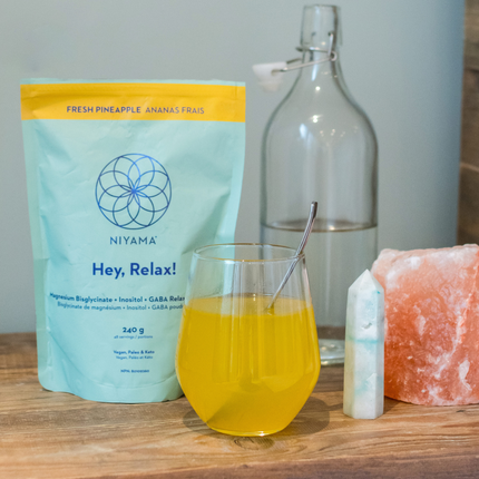Hey Relax  Magnesium Bisglycinate + Inositol + Gaba - Pineapple Flavour