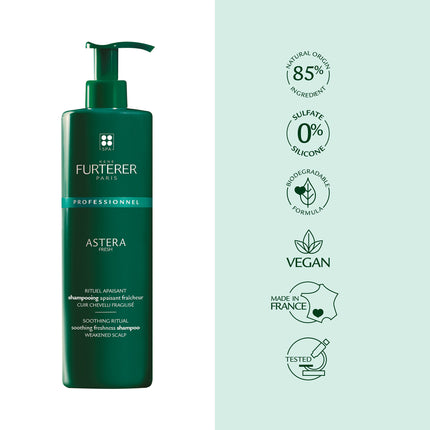 René Furterer Soothing Freshness Shampoo - Shampoo For Weakened Scalps - Astera Fresh - 600Ml