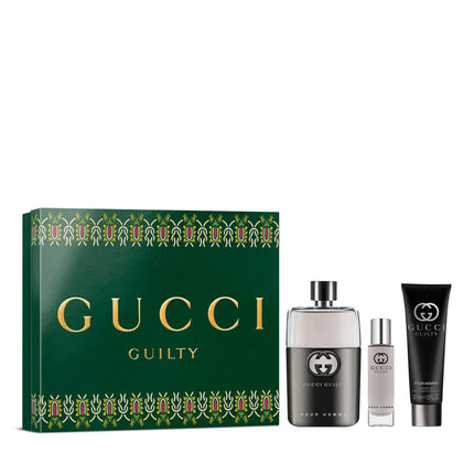 Gucci Guilty Pour Homme Eau de Toilette for Men and Shower Gel Trio Gift Set