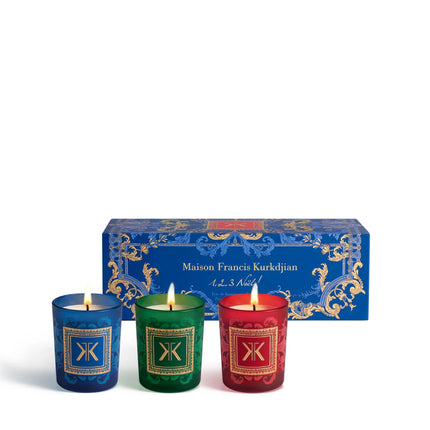 Trio of scented candles