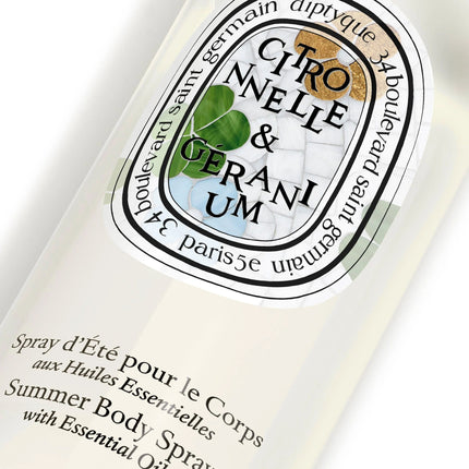 Lemongrass & Geranium Summer Body Spray with essential oils